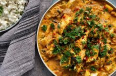 Kycklingcurry med aubergine