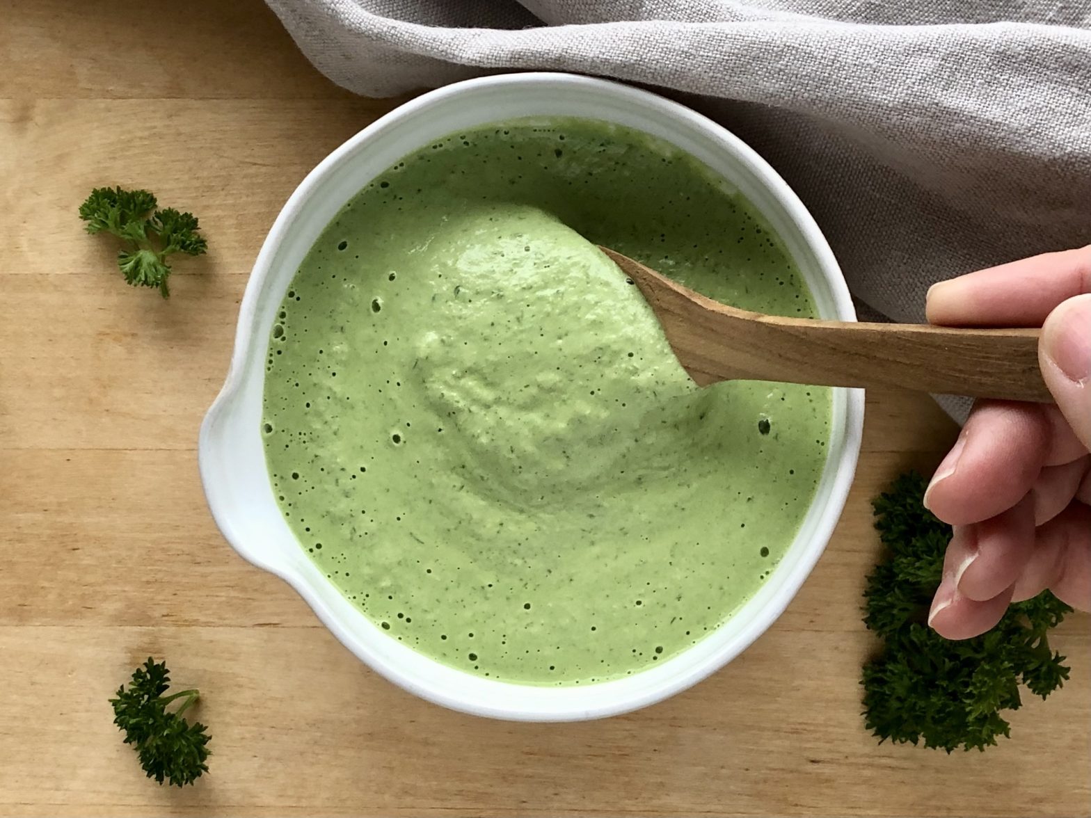 En fräsch Trädgårdsdressing utan mejerier